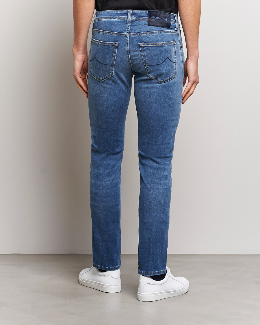 Homme | Jeans | Jacob Cohën | Nick Slim Fit Stretch Jeans Light Blue