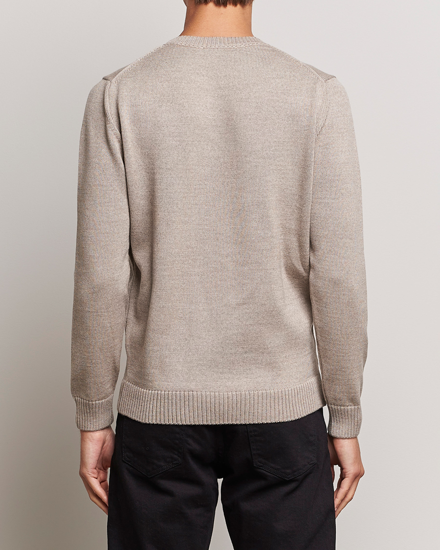 Homme | Pulls Et Tricots | Stenströms | Chunky Merino Crew Neck Beige