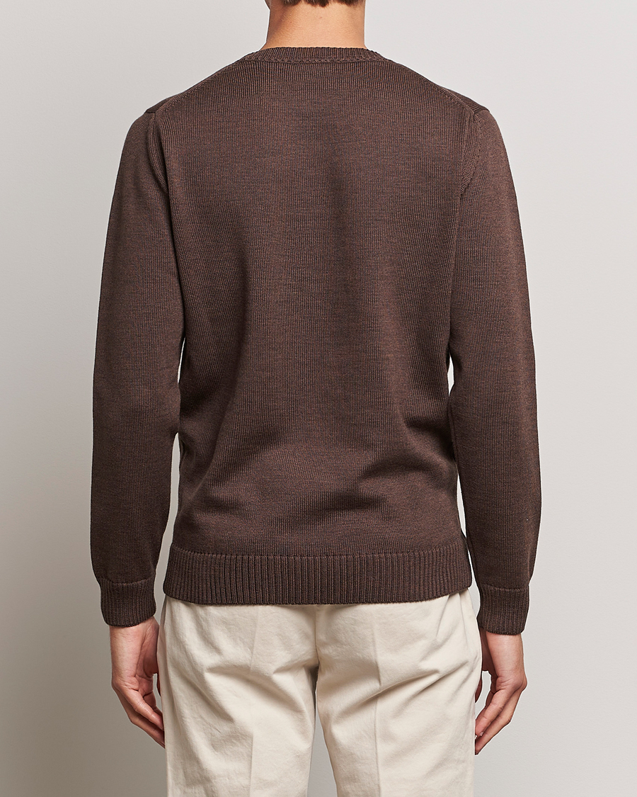 Homme | Pulls Et Tricots | Stenströms | Chunky Merino Crew Neck Brown