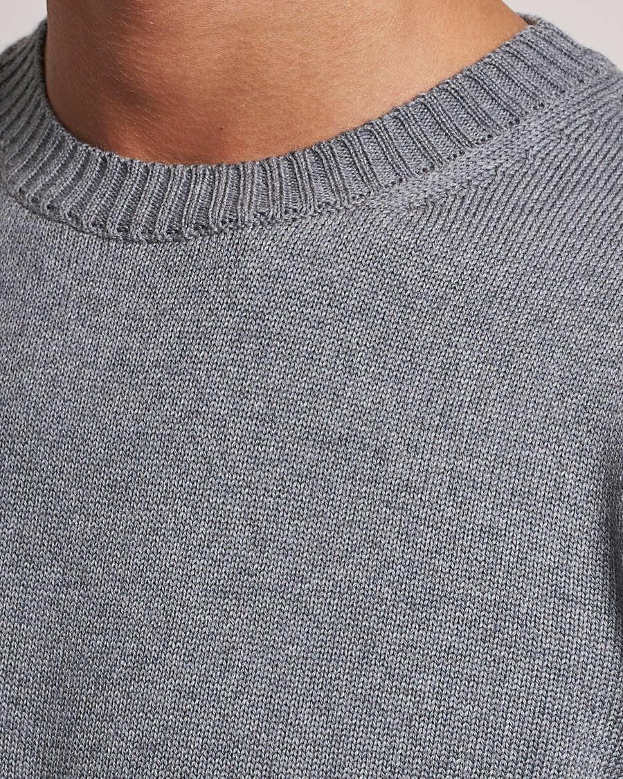 Homme | Pulls Et Tricots | Stenströms | Chunky Merino Crew Neck Grey