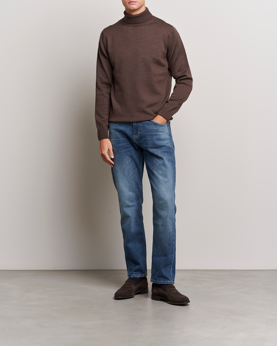 Homme | Pulls Et Tricots | Stenströms | Chunky Merino Rollneck Brown