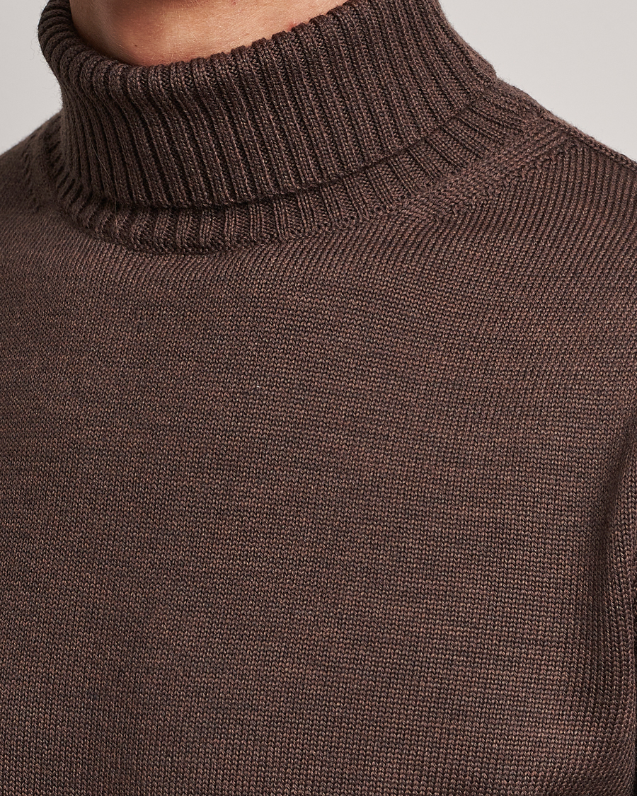 Homme | Pulls Et Tricots | Stenströms | Chunky Merino Rollneck Brown