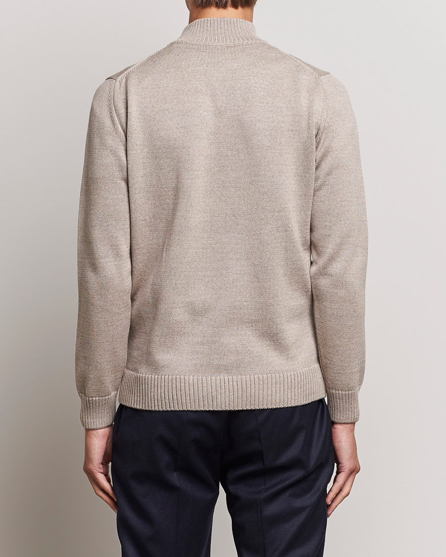 Homme | Pulls Et Tricots | Stenströms | Chunky Merino Full Zip Cardigan Beige