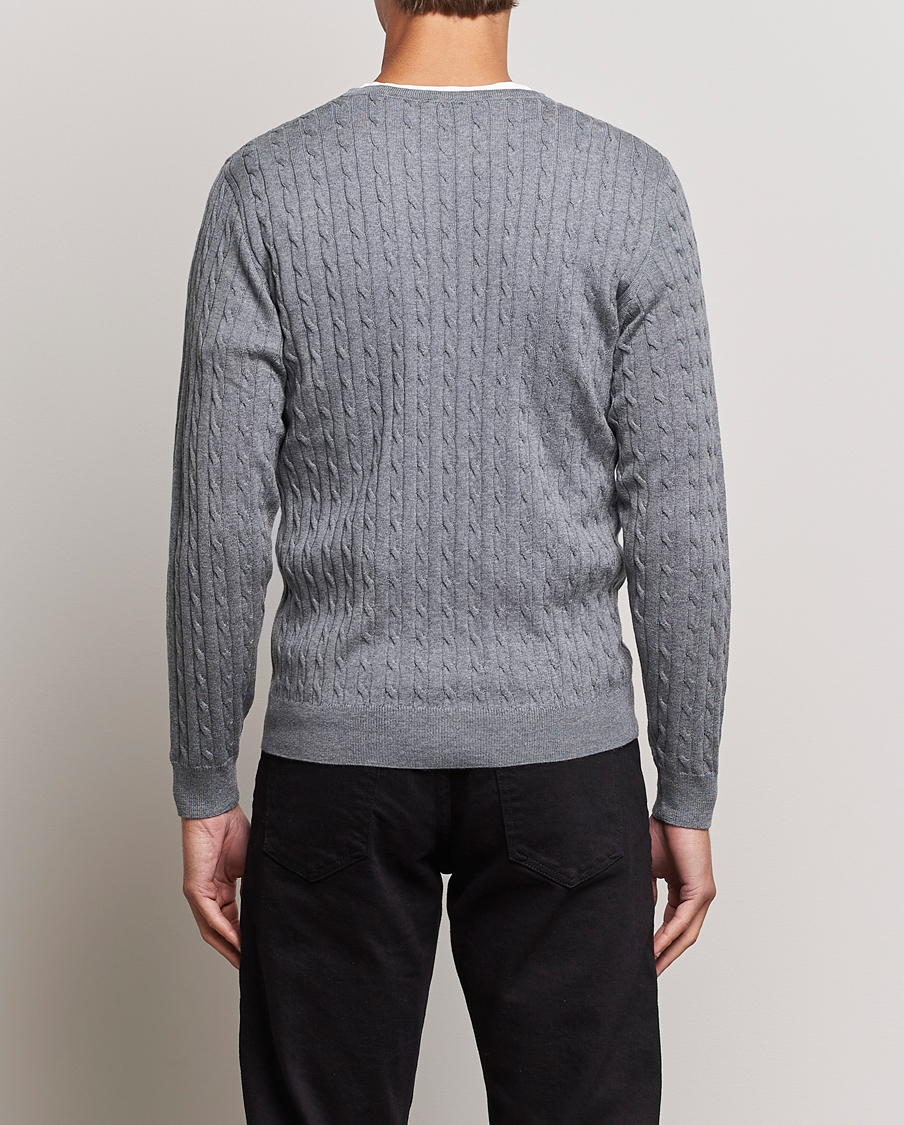 Homme | Pulls Et Tricots | Stenströms | Merino Cable Crew Neck Grey