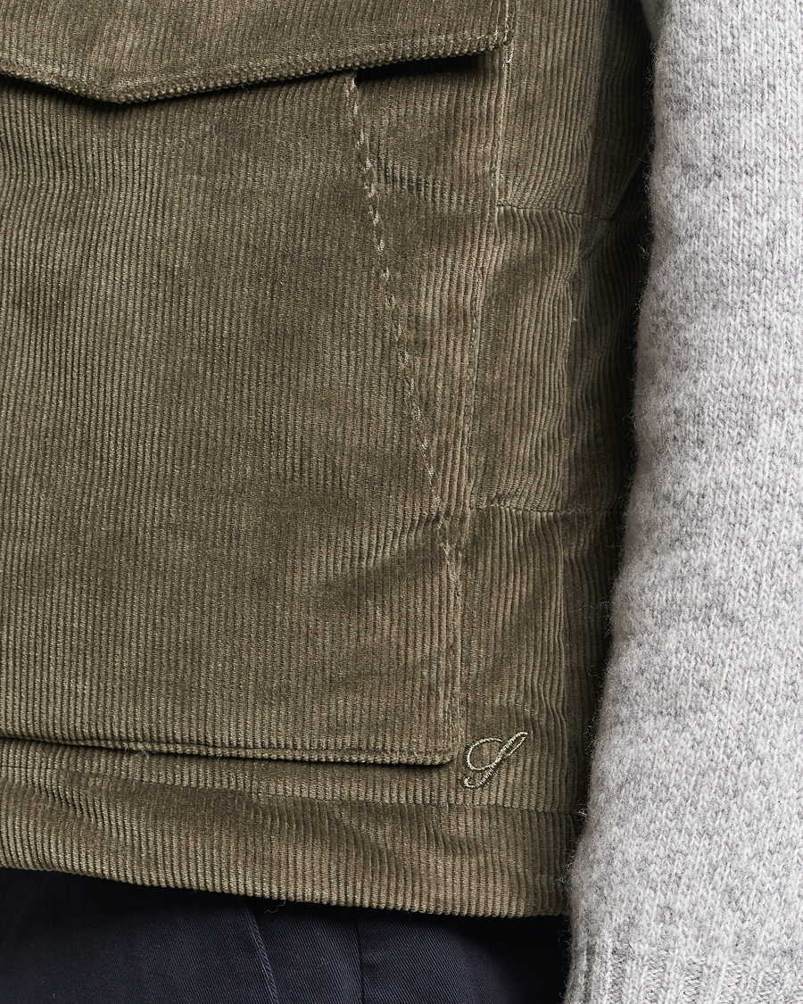 Homme | Manteaux Et Vestes | Stenströms | Hooded Corduroy Vest Brown