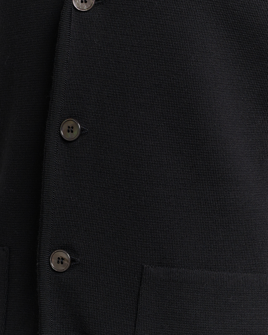 Homme | Blazers | Stenströms | Milano Knitted Merino Blazer Black