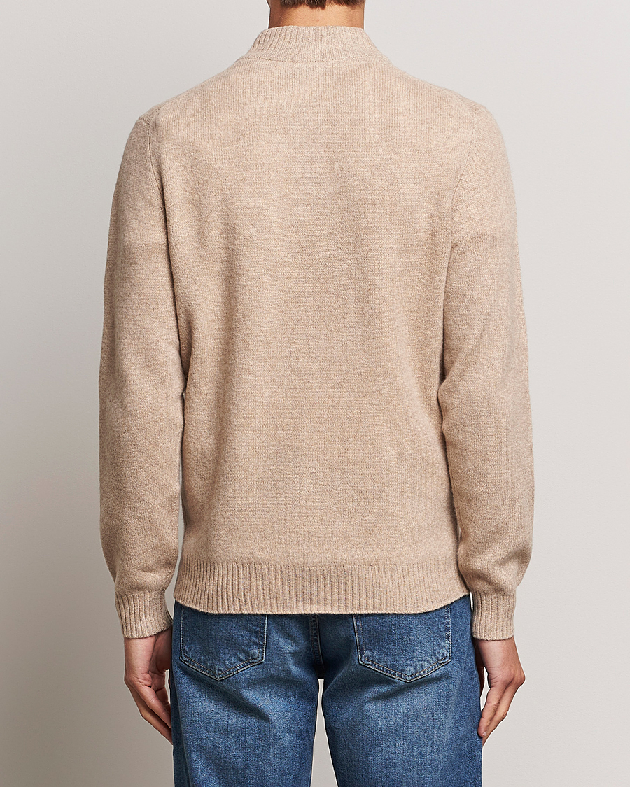 Homme | Pulls Et Tricots | Stenströms | Patterned Yak Merino Half-Zip Beige