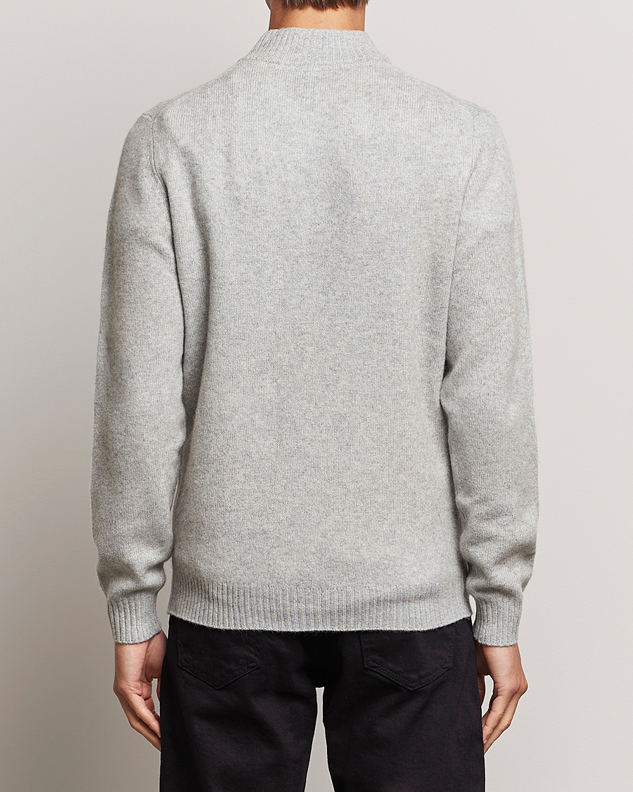 Homme | Pulls Et Tricots | Stenströms | Patterned Yak Merino Half-Zip Grey