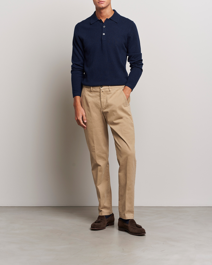 Homme | Pulls Et Tricots | Stenströms | Cashmere Poloshirt Navy