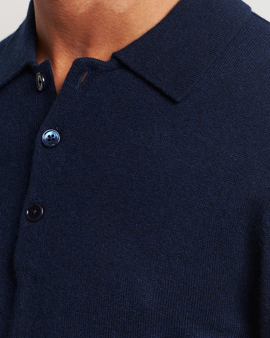 Homme | Pulls Et Tricots | Stenströms | Cashmere Poloshirt Navy