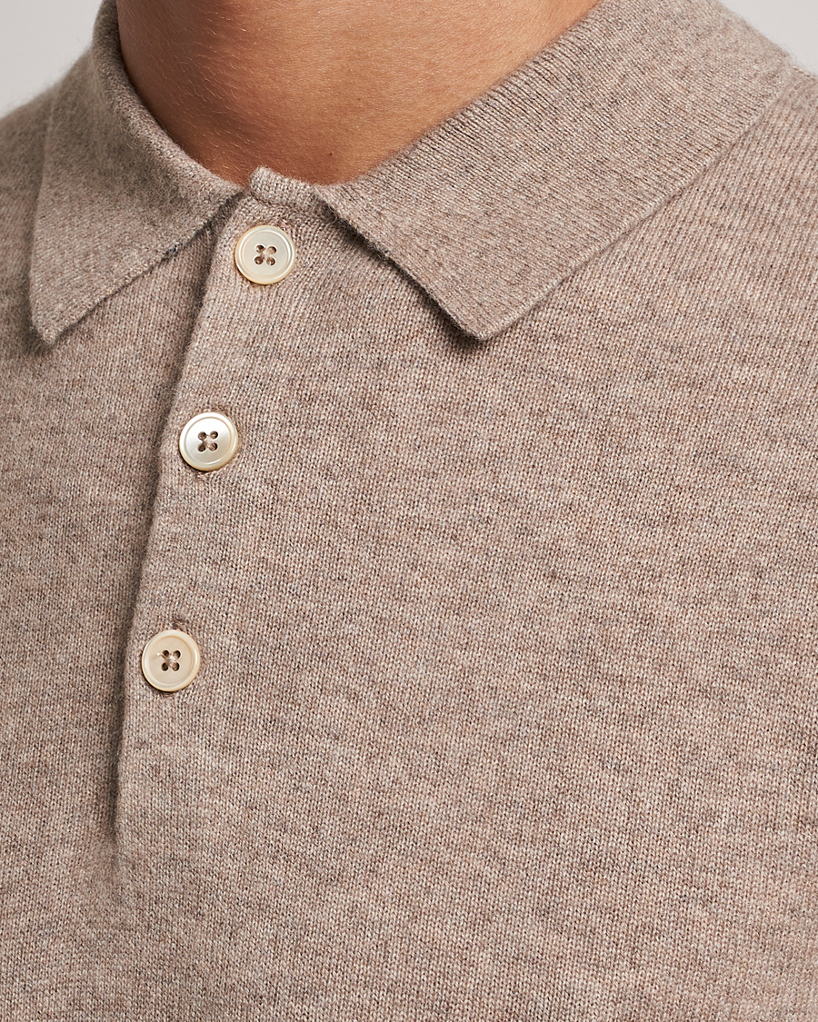 Homme | Pulls Et Tricots | Stenströms | Cashmere Poloshirt Beige
