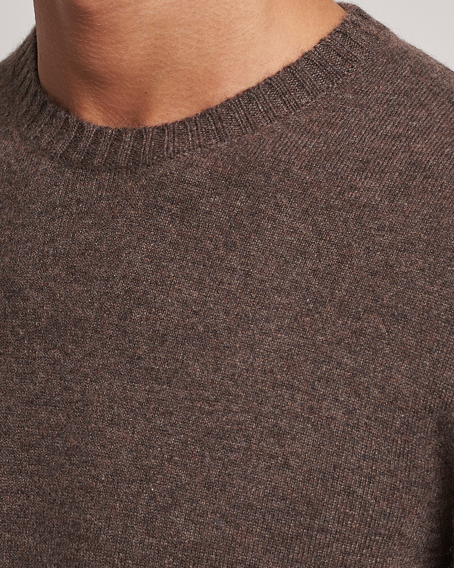 Homme | Pulls Et Tricots | Stenströms | Cashmere Crewneck Dark Brown