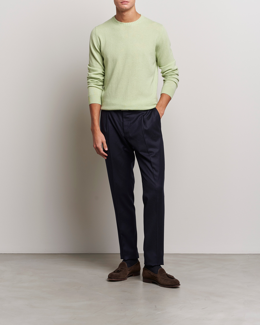 Homme | Pulls Et Tricots | Stenströms | Cashmere Crewneck Soft Green