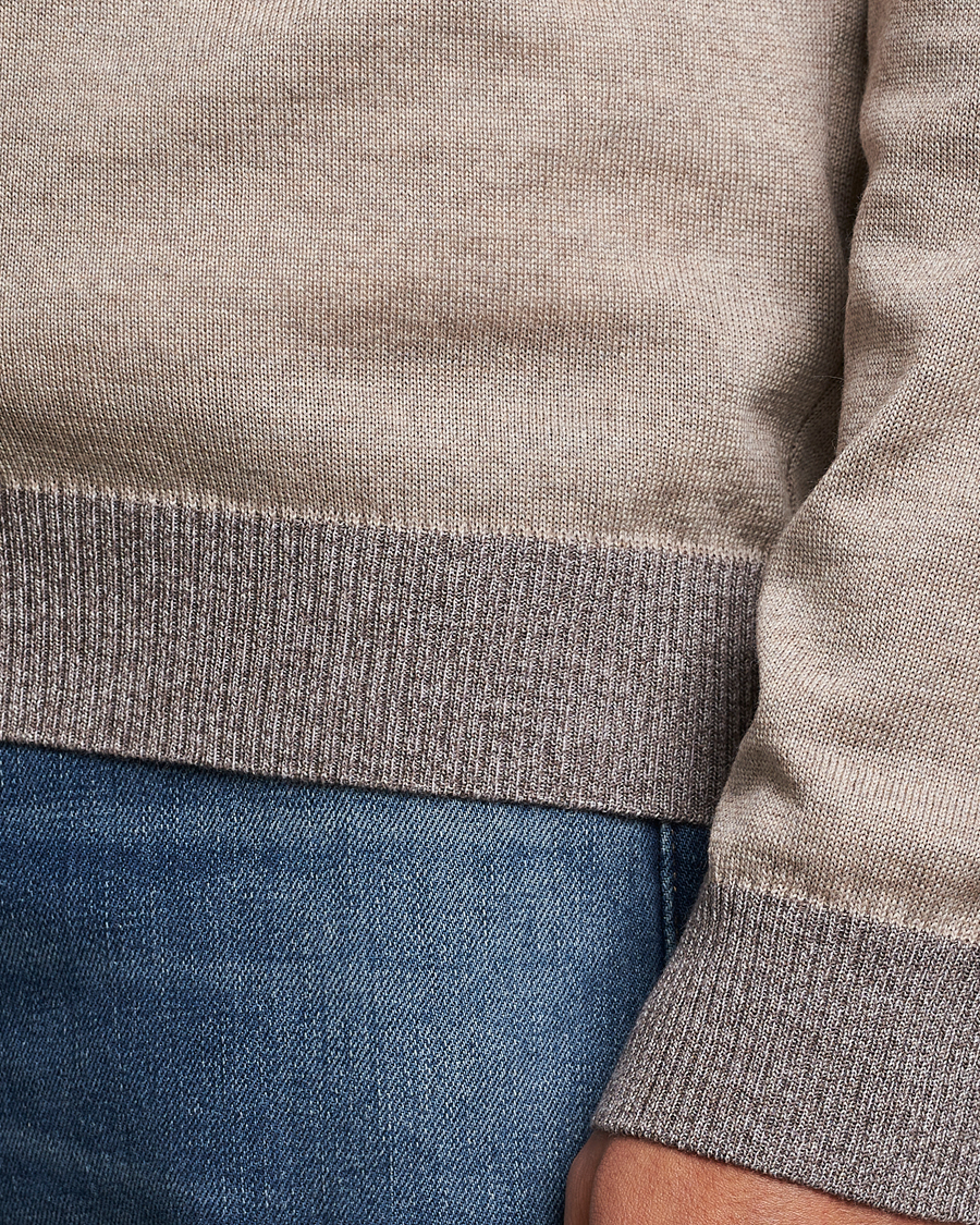 Homme | Pulls Et Tricots | Stenströms | Merino Wool Contrast Cardigan Beige