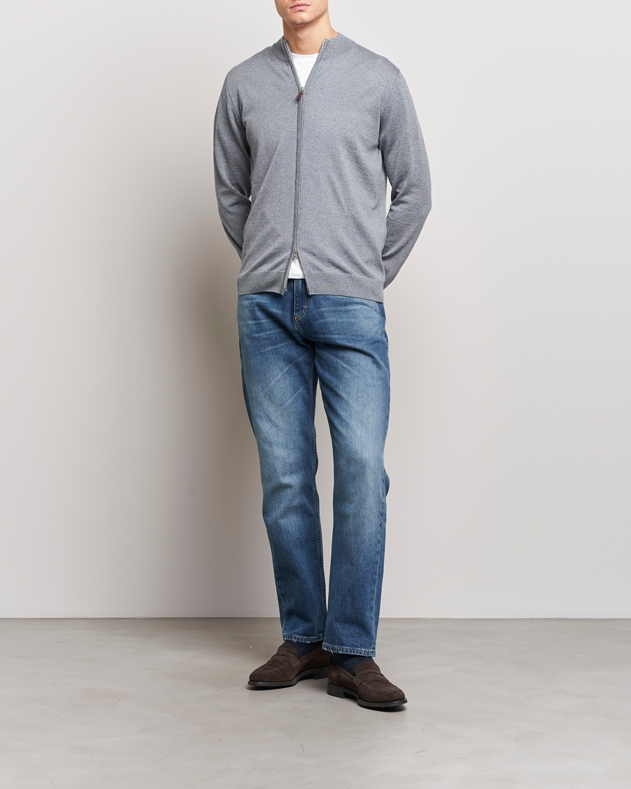 Homme | Pulls Et Tricots | Stenströms | Merino Full Zip Grey