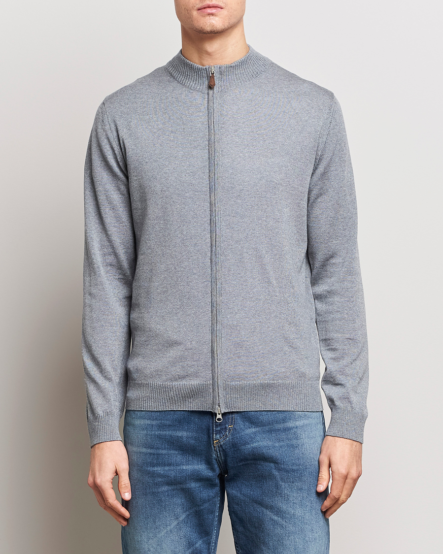 Homme | Pulls Et Tricots | Stenströms | Merino Full Zip Grey