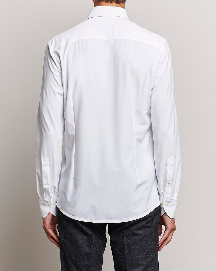 Homme | Chemises | Stenströms | Slimline Cut Away 4-Way Stretch Shirt White