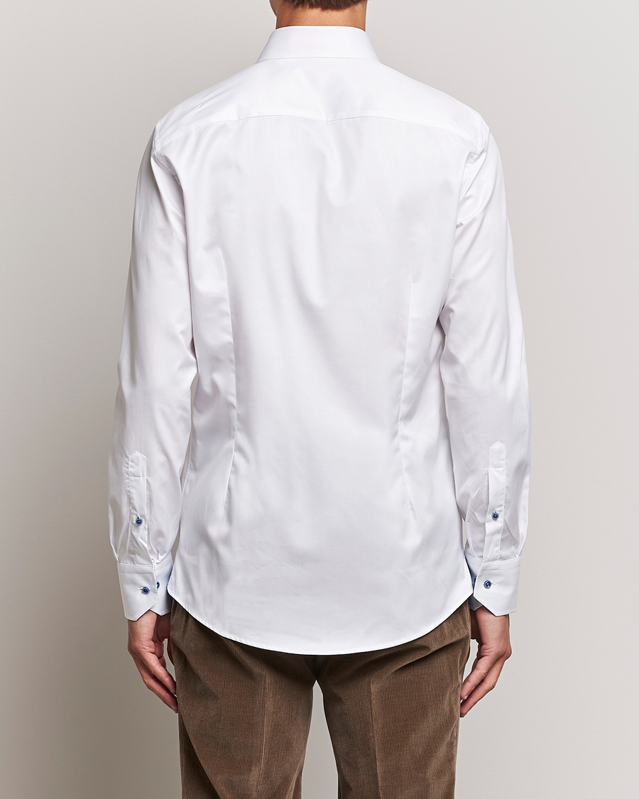 Homme | Chemises | Stenströms | Slimline Contrast Cut Away Shirt White