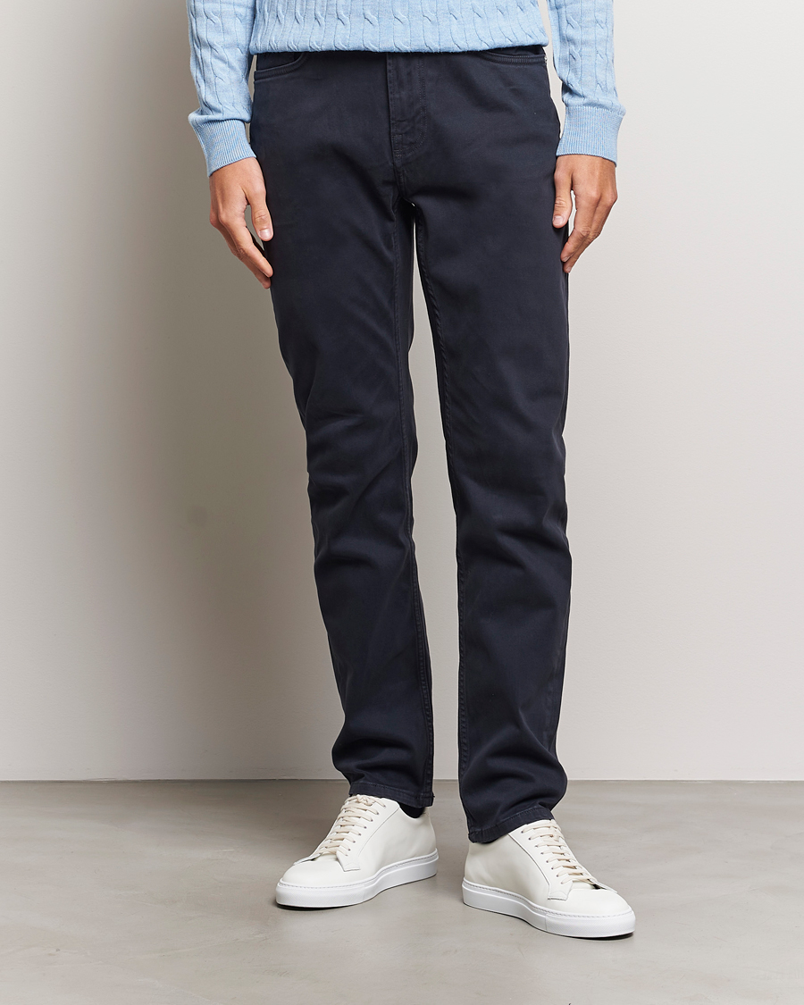 Homme | Pantalons | Morris | James Brushed 5-Pocket Pant Blue
