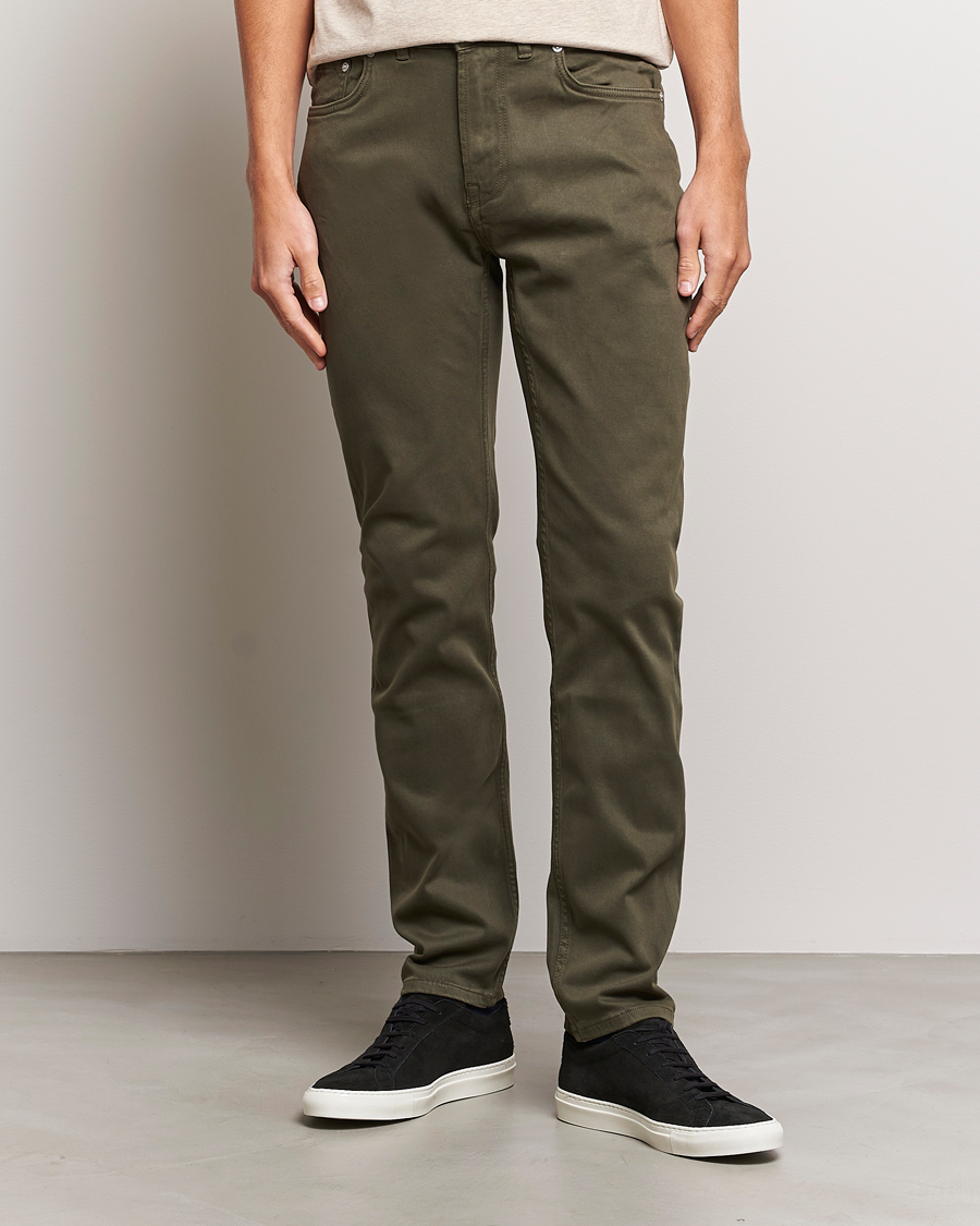 Homme | Pantalons | Morris | James Brushed 5-Pocket Pant Olive