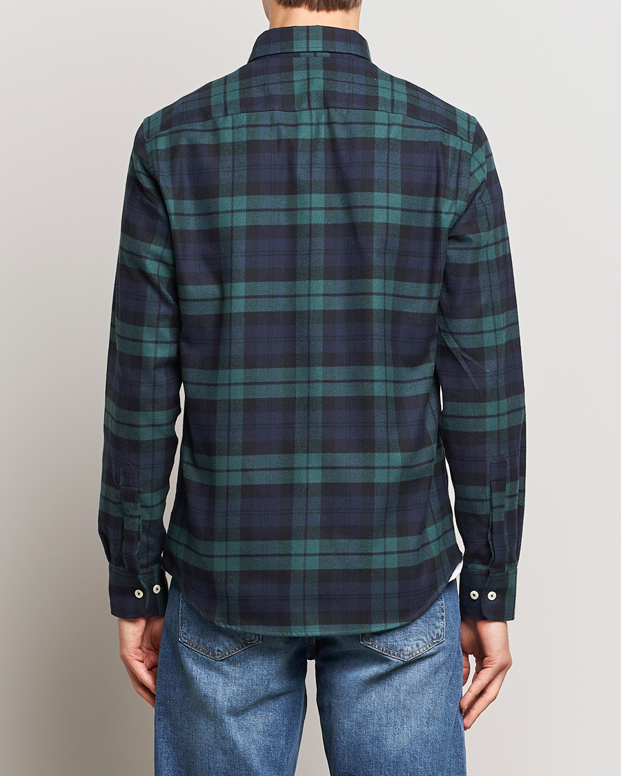 Homme | Chemises | Morris | Brushed Tartan Shirt Navy