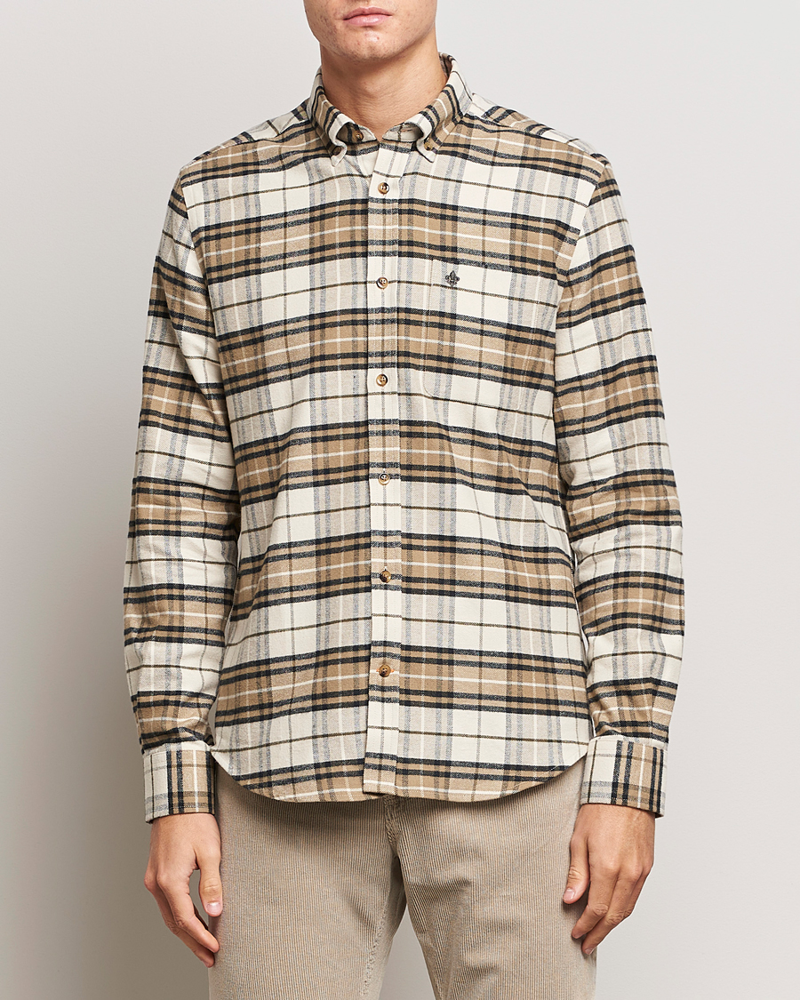 Homme | Chemises | Morris | Flanell Big Check Shirt Off White
