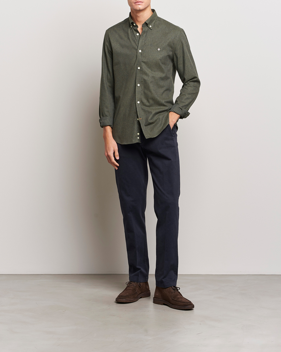 Homme | Chemises | Morris | Watts Flanell Shirt Olive