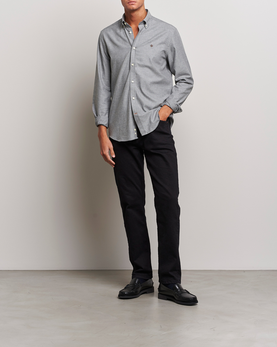 Homme | Chemises | Morris | Watts Flanell Shirt Light Grey