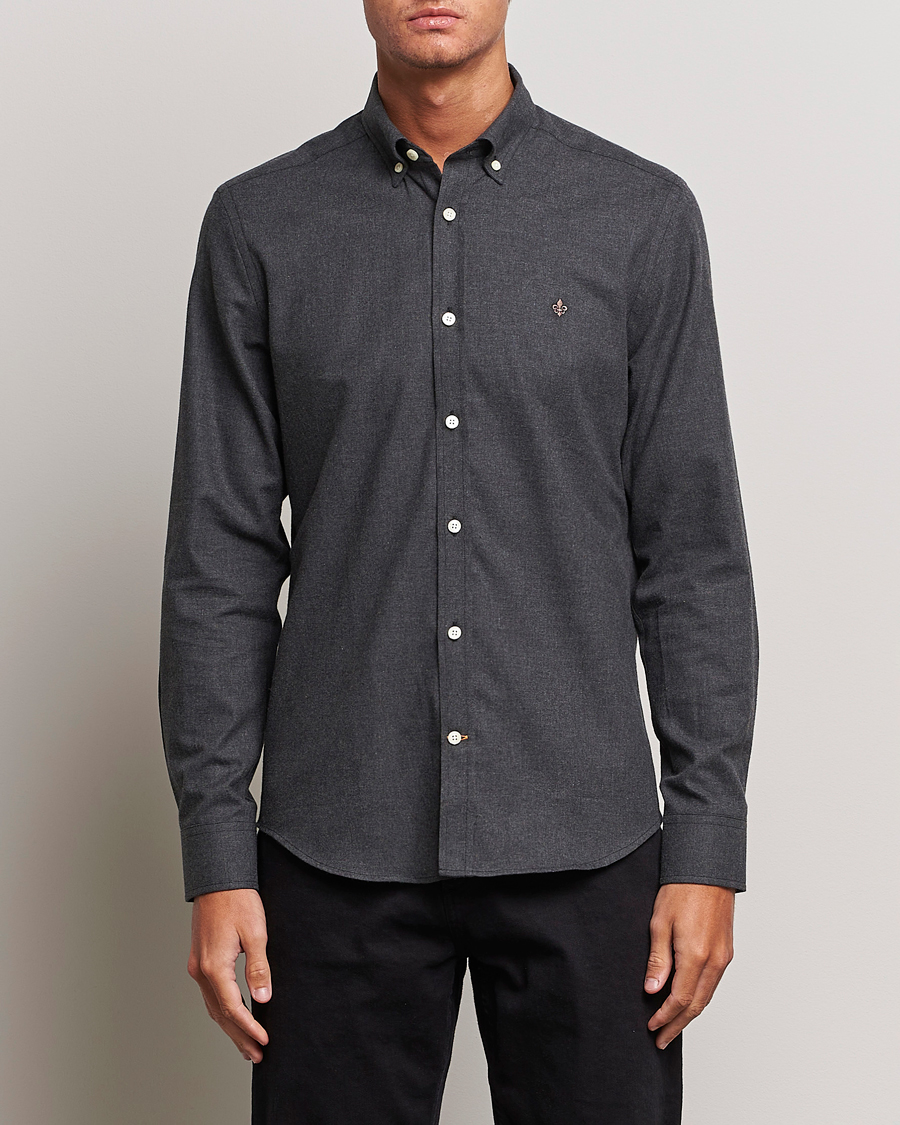 Homme | Chemises | Morris | Watts Flanell Shirt Dark Grey