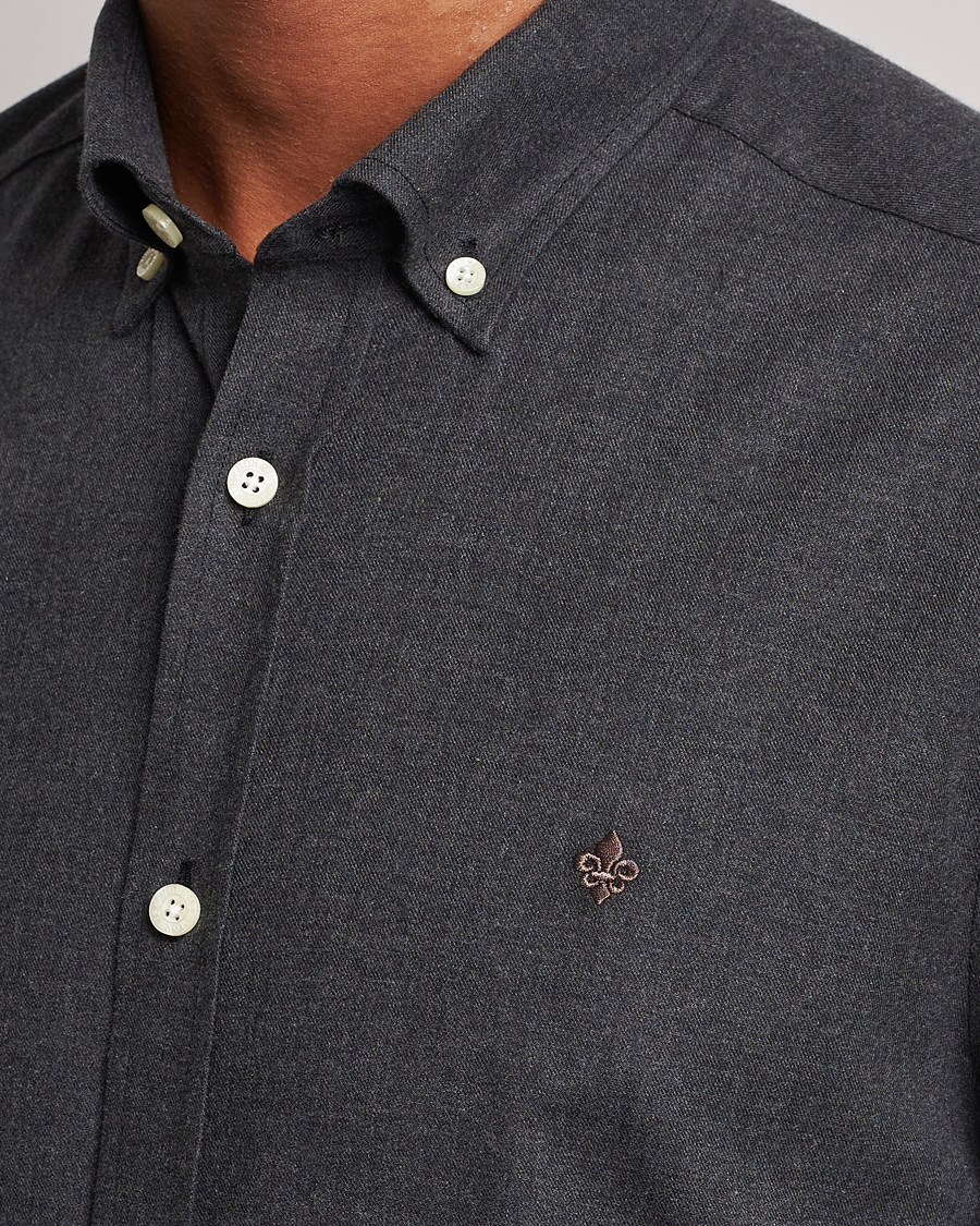Homme | Chemises | Morris | Watts Flanell Shirt Dark Grey