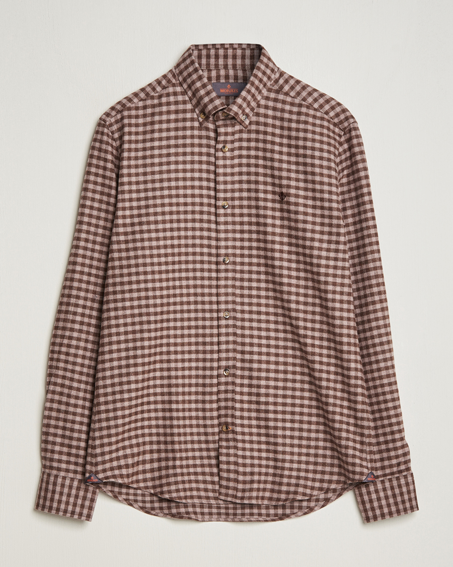 Homme | Chemises | Morris | Flanell Check Shirt Brown