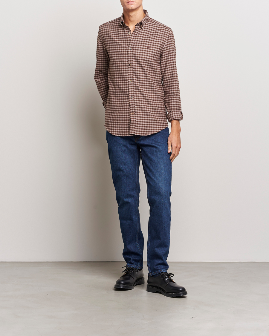 Homme | Chemises | Morris | Flanell Check Shirt Brown
