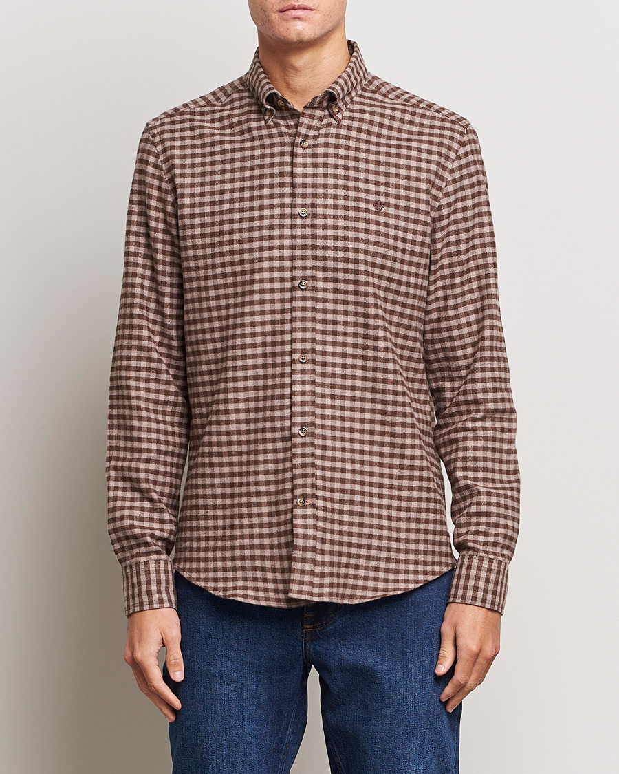 Homme | Chemises | Morris | Flanell Check Shirt Brown