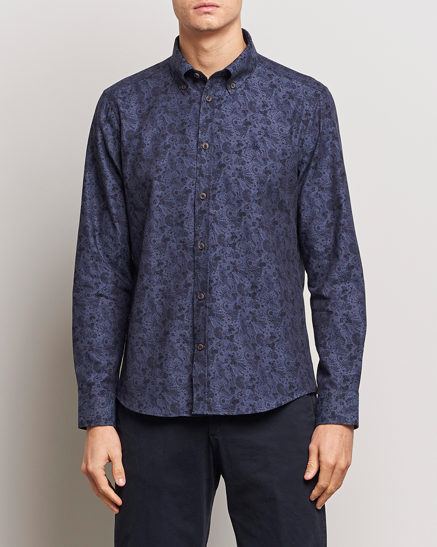 Homme | Chemises | Morris | Printed Flower Shirt Navy