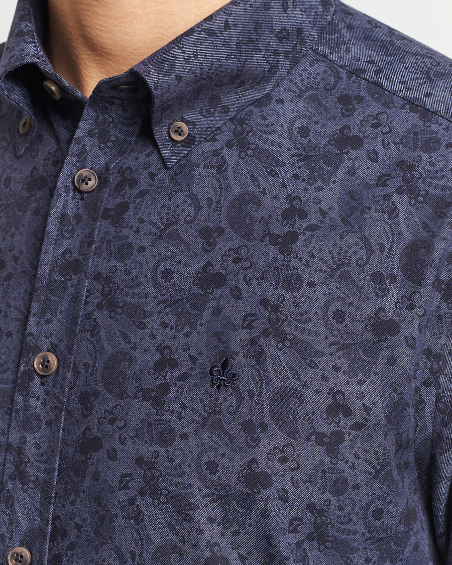 Homme | Chemises | Morris | Printed Flower Shirt Navy