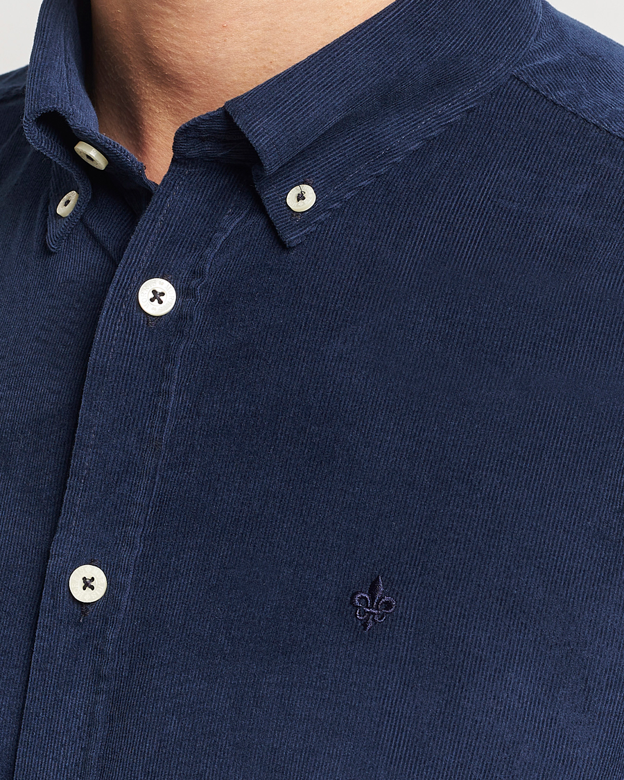 Homme | Chemises | Morris | Douglas Corduroy Shirt Blue