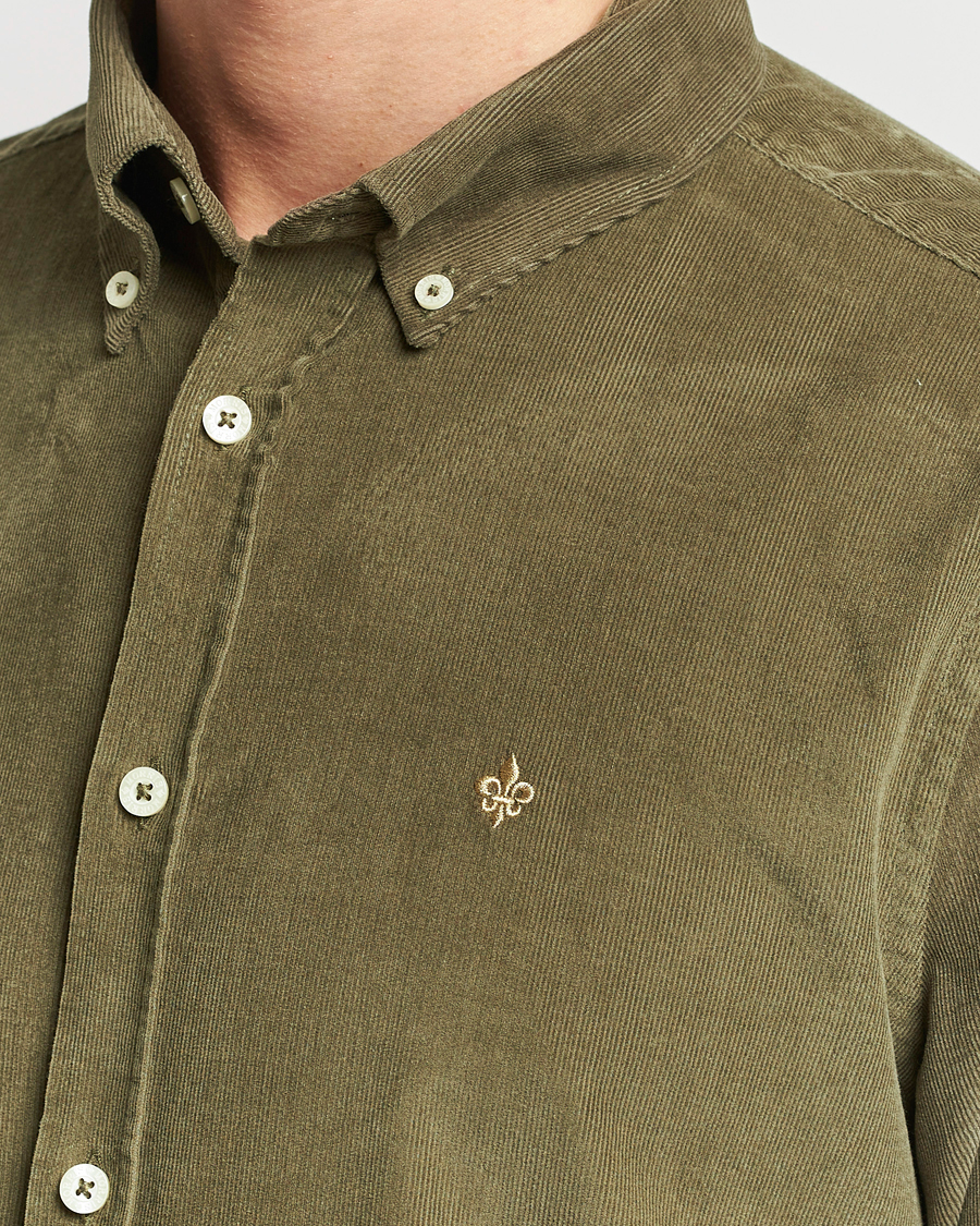 Homme | Chemises | Morris | Douglas Corduroy Shirt Olive