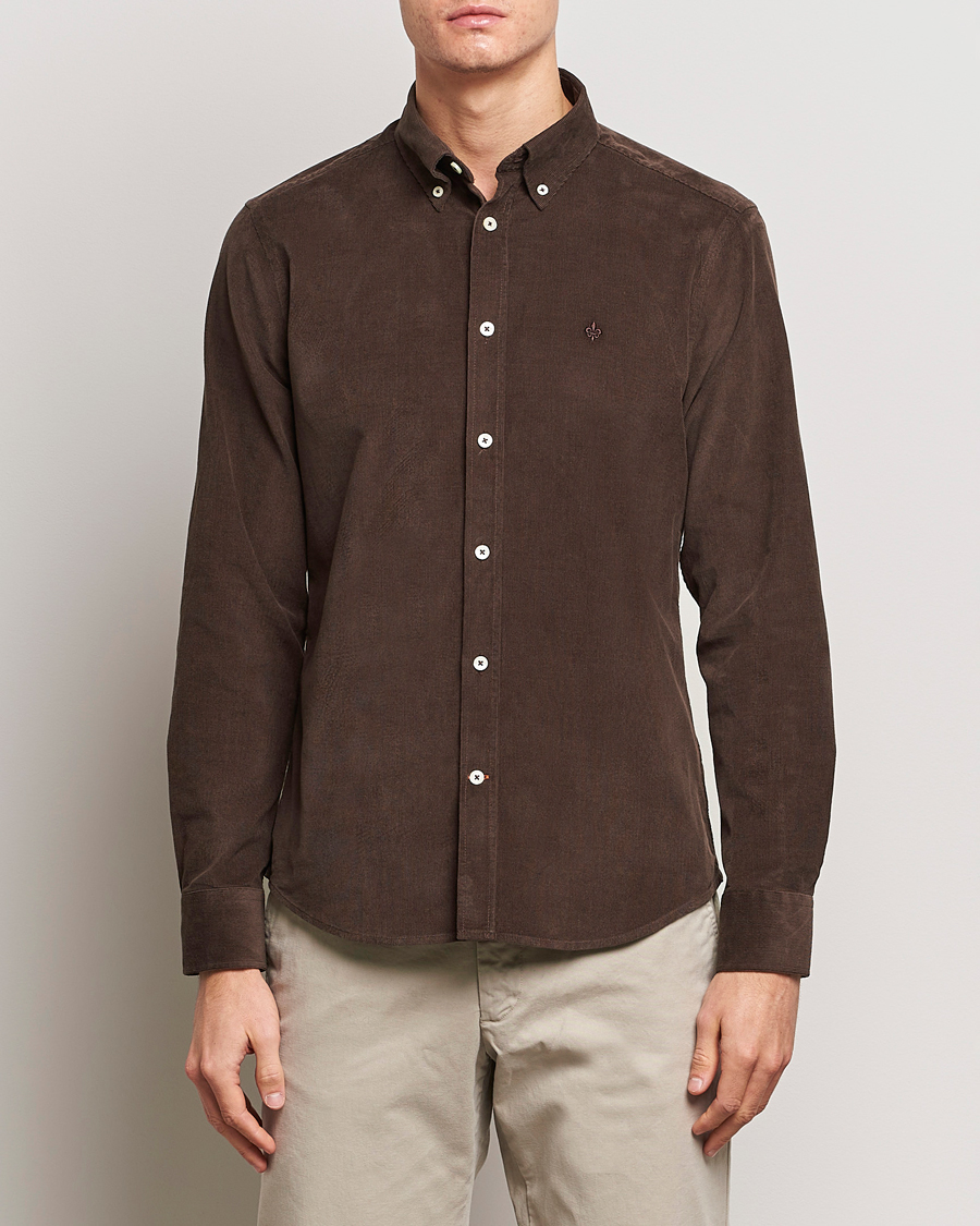 Homme | Chemises | Morris | Douglas Corduroy Shirt Brown