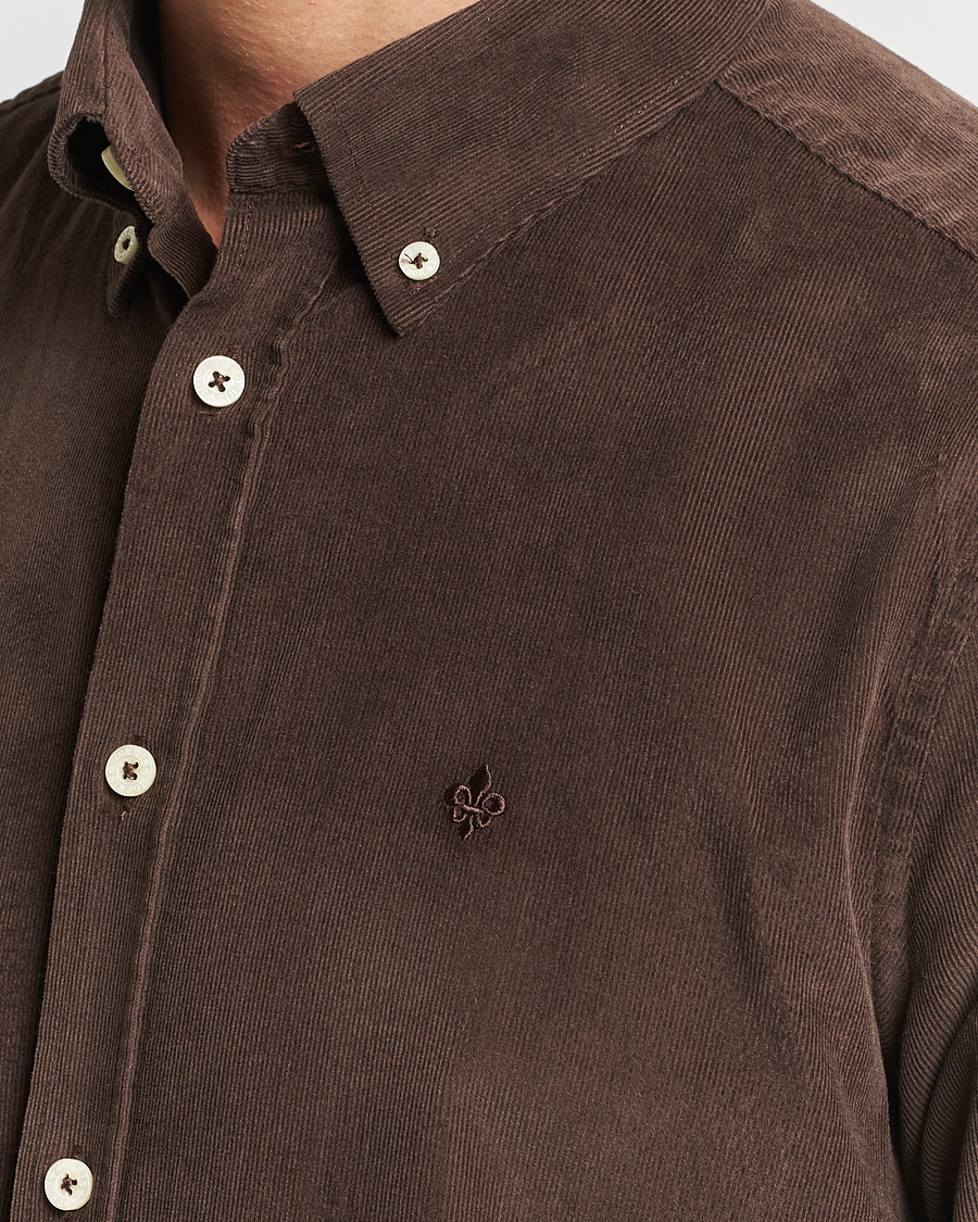 Homme | Chemises | Morris | Douglas Corduroy Shirt Brown