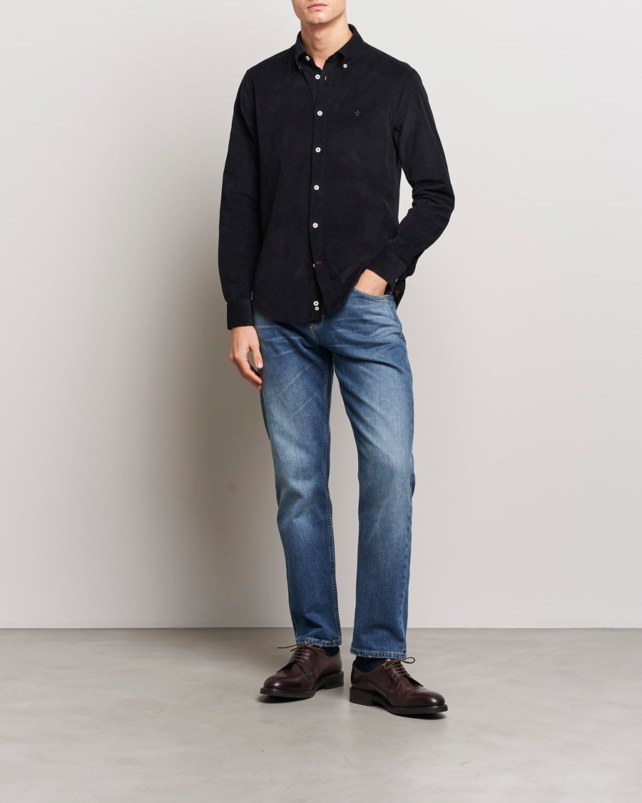 Homme | Chemises | Morris | Douglas Corduroy Shirt Black