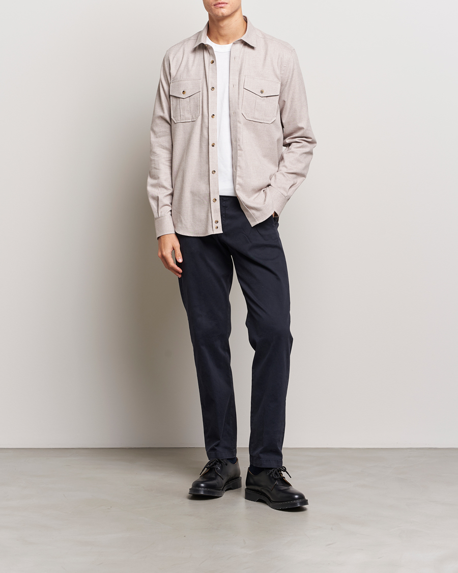 Homme | Chemises | Morris | Weights Flanell Shirt Khaki