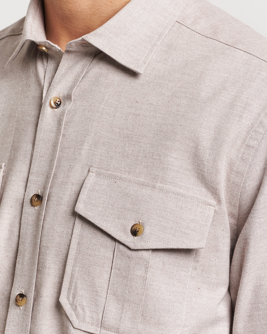 Homme | Chemises | Morris | Weights Flanell Shirt Khaki