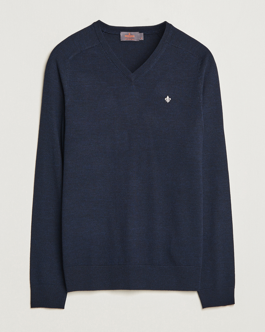 Homme | Pulls Et Tricots | Morris | Merino V-neck Navy
