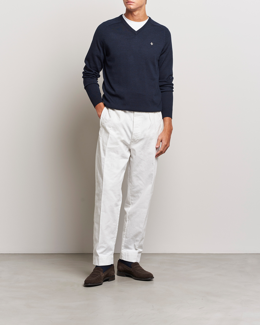 Homme | Pulls Et Tricots | Morris | Merino V-neck Navy