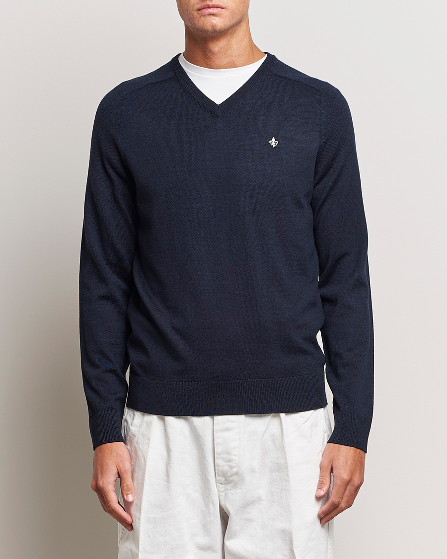Homme | Pulls Et Tricots | Morris | Merino V-neck Navy