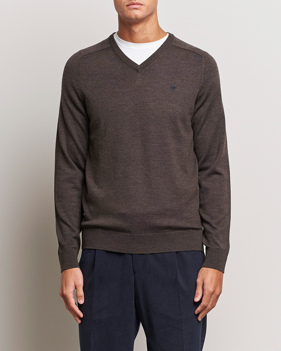 Homme | Pulls Et Tricots | Morris | Merino V-neck Brown