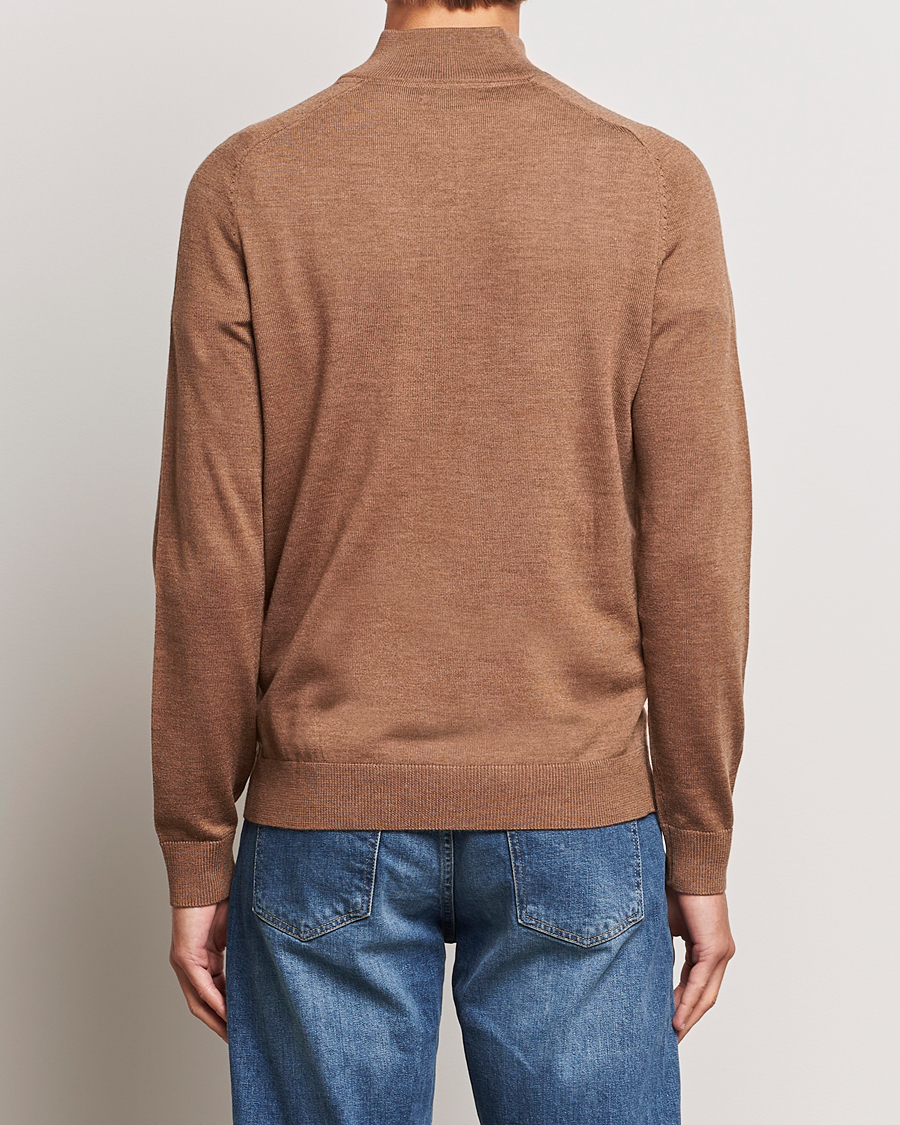 Homme | Pulls Et Tricots | Morris | John Merino Half Zip Camel