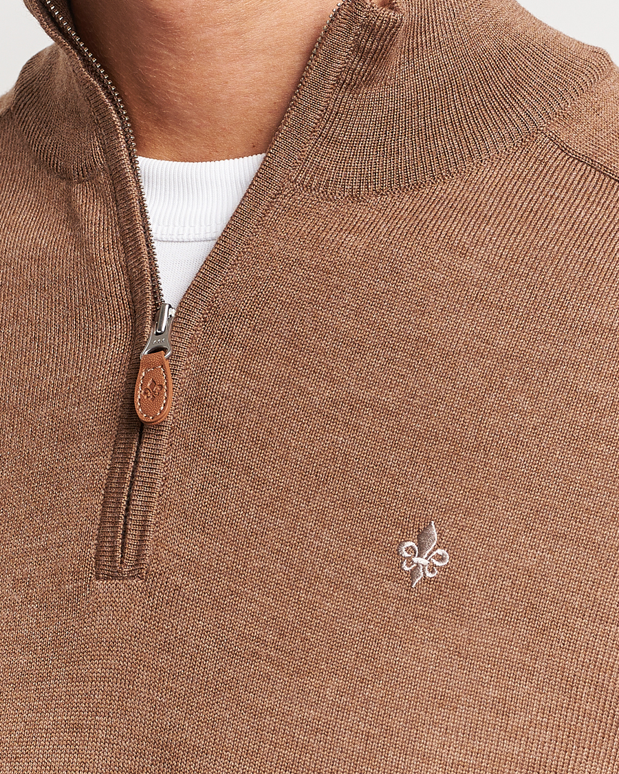 Homme | Pulls Et Tricots | Morris | John Merino Half Zip Camel