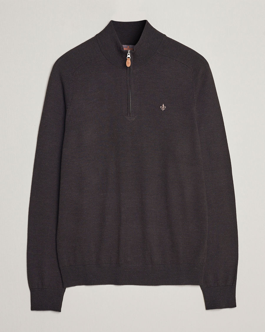 Homme | Pulls Et Tricots | Morris | John Merino Half Zip Brown