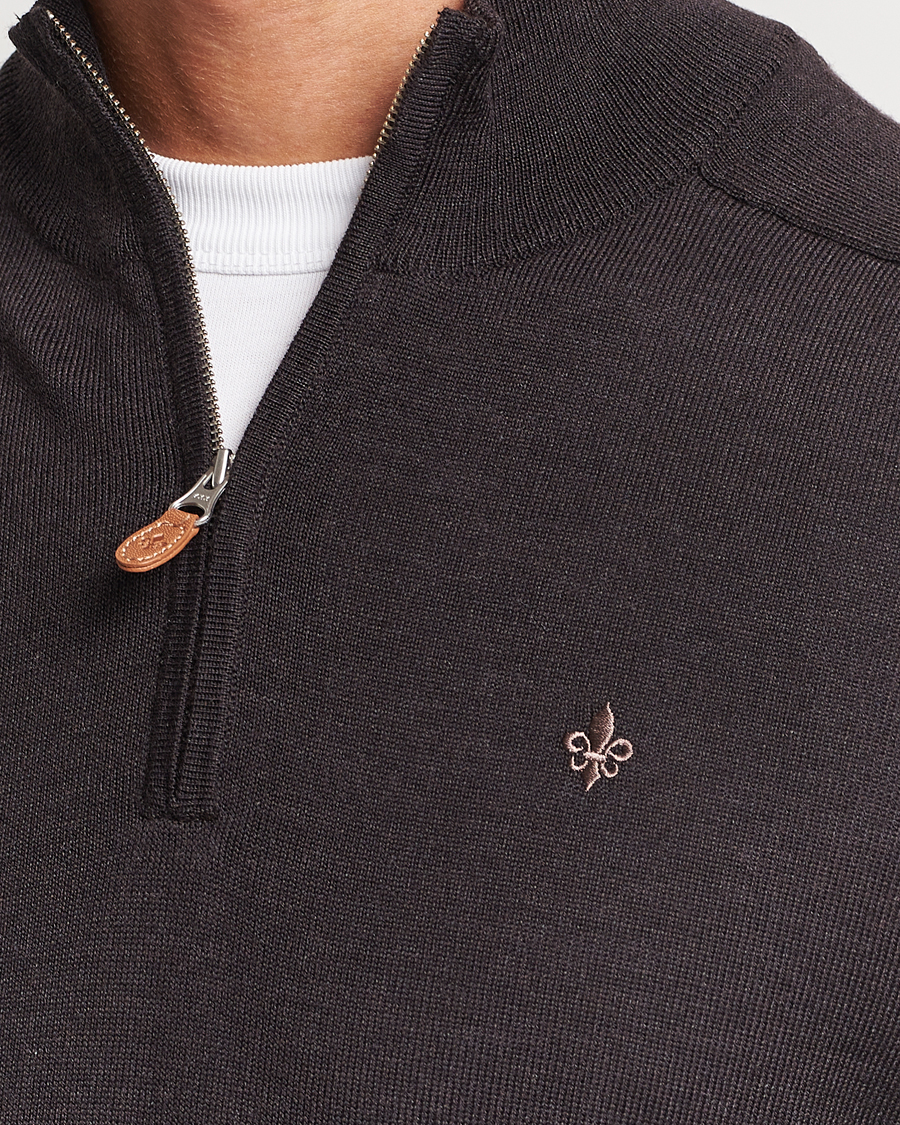 Homme | Pulls Et Tricots | Morris | John Merino Half Zip Brown
